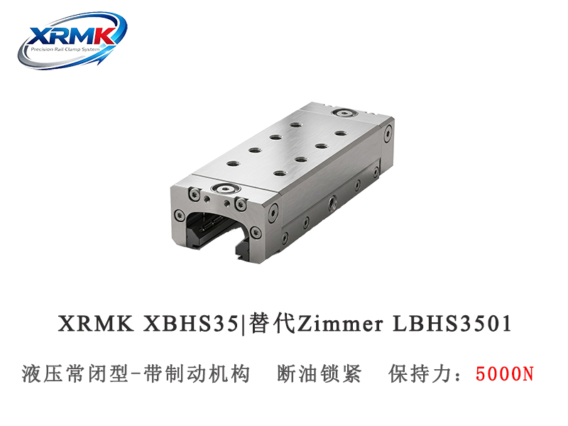 XBHS35液压常闭型导轨钳制器｜35导轨安全锁_断压自动夹紧器｜XRMK